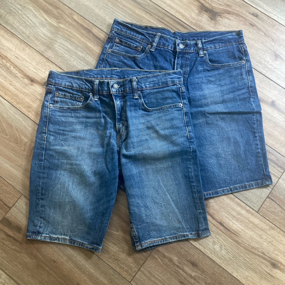 2 Pair - Levi’s Men's Blue Denim Shorts 511 32” waist